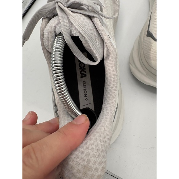 Hoka Clifton 9 Running Shoes white Women's Size 9.5 Athletic Sneakers - Picture 7 of 9